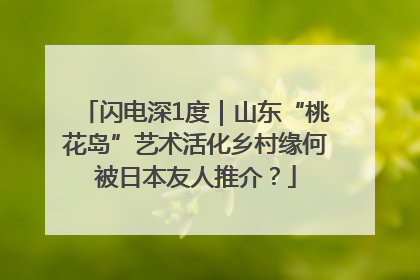 闪电深1度｜山东“桃花岛”艺术活化乡村缘何被日本友人推介？