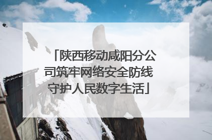 陕西移动咸阳分公司筑牢网络安全防线守护人民数字生活