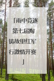 雨中竞逐 第七届陶铸故里红军行激情开赛