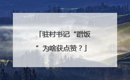 驻村书记“蹭饭”为啥获点赞？