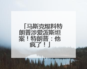 马斯克爆料特朗普涉爱泼斯坦案！特朗普：他疯了！