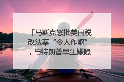 马斯克怒批美国税改法案“令人作呕”，与特朗普早生嫌隙？｜国际识局