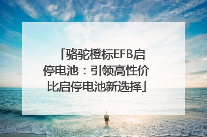 骆驼橙标EFB启停电池：引领高性价比启停电池新选择
