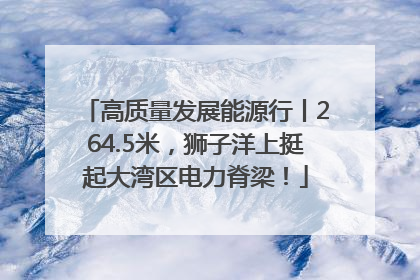 高质量发展能源行丨264.5米，狮子洋上挺起大湾区电力脊梁！