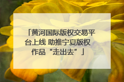 黄河国际版权交易平台上线 助推宁夏版权作品“走出去”