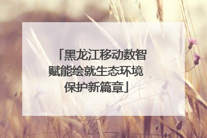 黑龙江移动数智赋能绘就生态环境保护新篇章