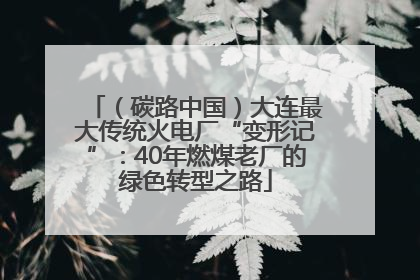 （碳路中国）大连最大传统火电厂“变形记”：40年燃煤老厂的绿色转型之路