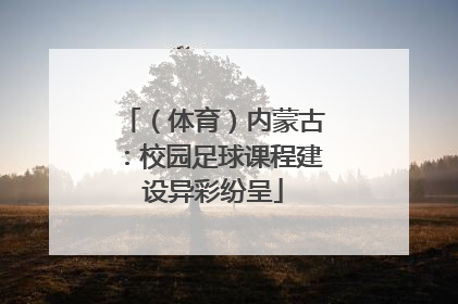 （体育）内蒙古：校园足球课程建设异彩纷呈