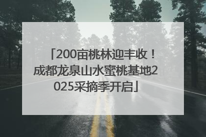 200亩桃林迎丰收！成都龙泉山水蜜桃基地2025采摘季开启