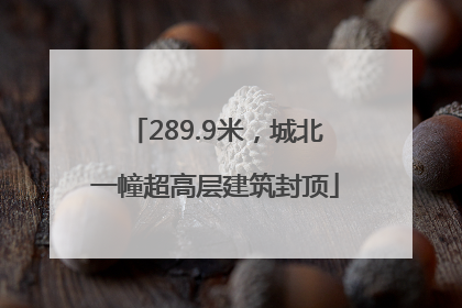 289.9米，城北一幢超高层建筑封顶