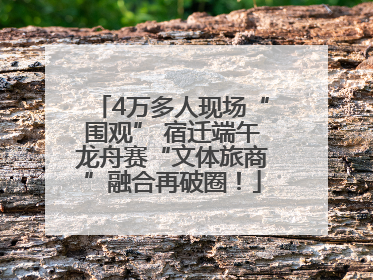 4万多人现场“围观” 宿迁端午龙舟赛“文体旅商”融合再破圈！