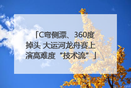 C弯侧漂、360度掉头 大运河龙舟赛上演高难度“技术流”